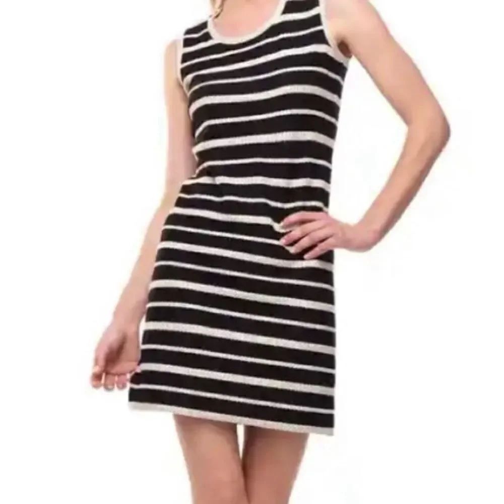 Max studio navy rope trim tank dress small